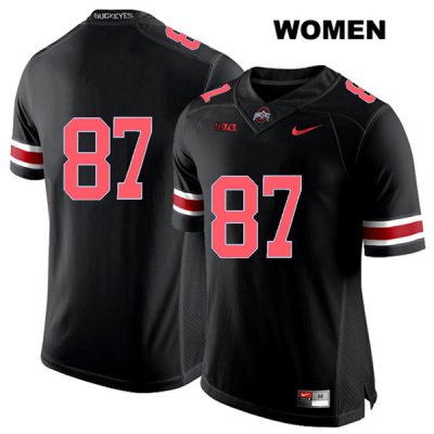 Women's NCAA Ohio State Buckeyes Ellijah Gardiner #87 College Stitched No Name Authentic Nike Red Number Black Football Jersey GM20B34TW